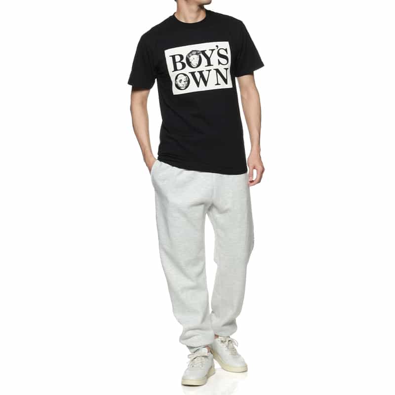 BOY'S OWN BOY’S OWN＜ボーイズ・オウン＞プリントTシャツ BLACK