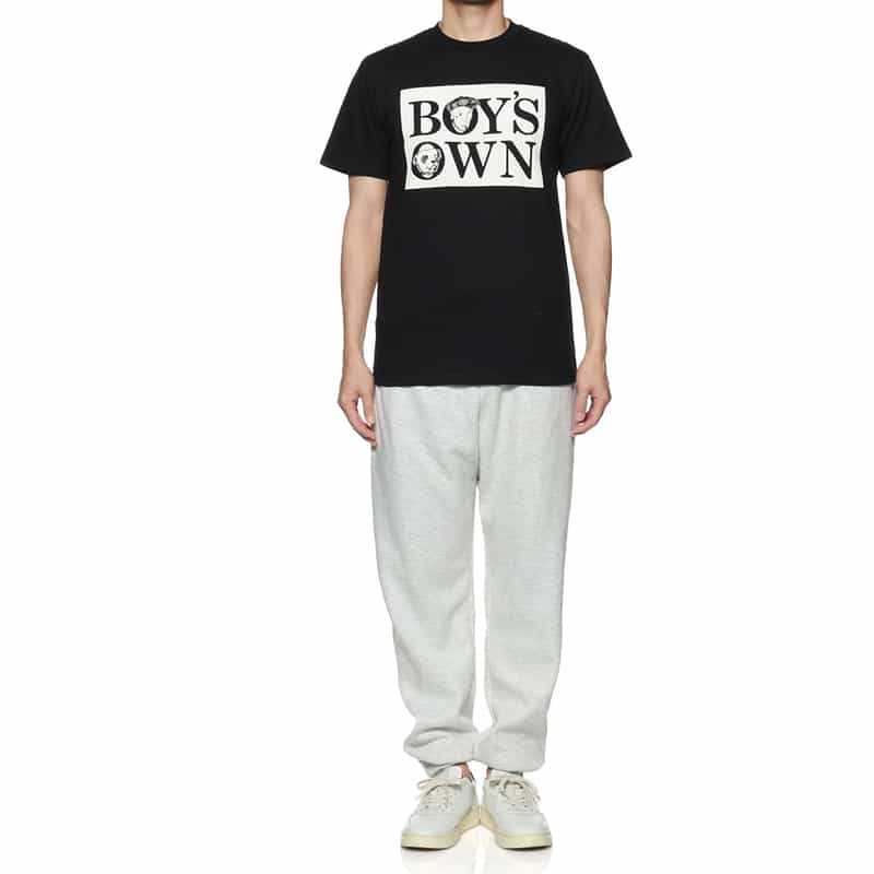 BOY'S OWN BOY’S OWN＜ボーイズ・オウン＞プリントTシャツ BLACK
