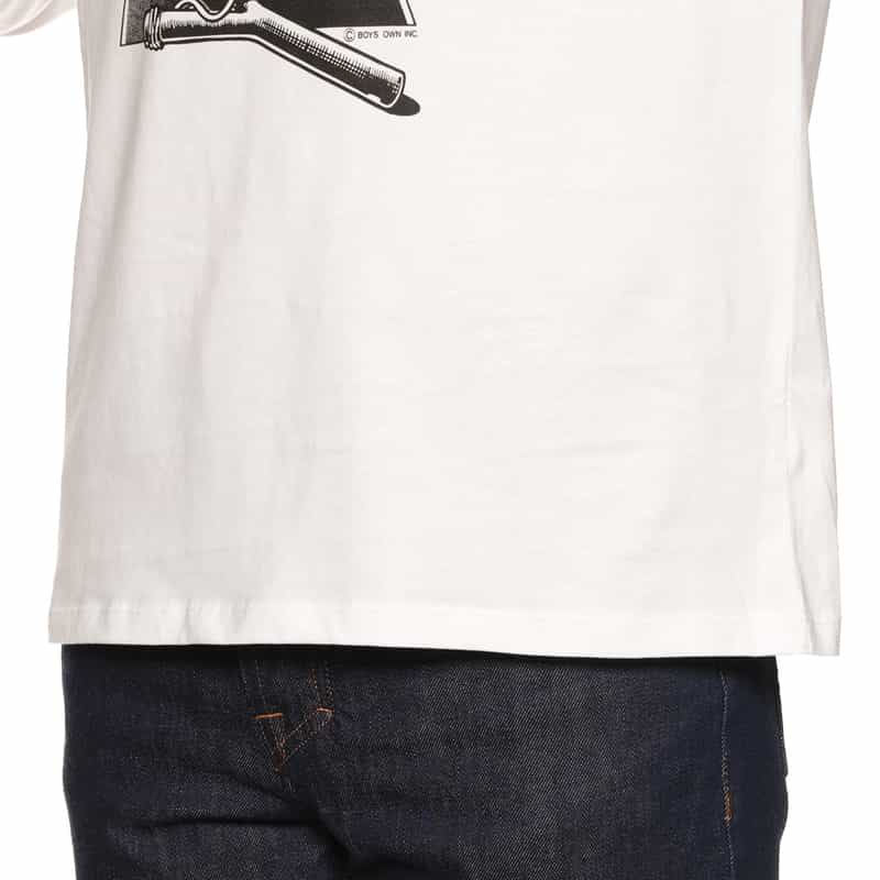 BOY'S OWN BOY’S OWN＜ボーイズ・オウン＞プリントTシャツ WHITE