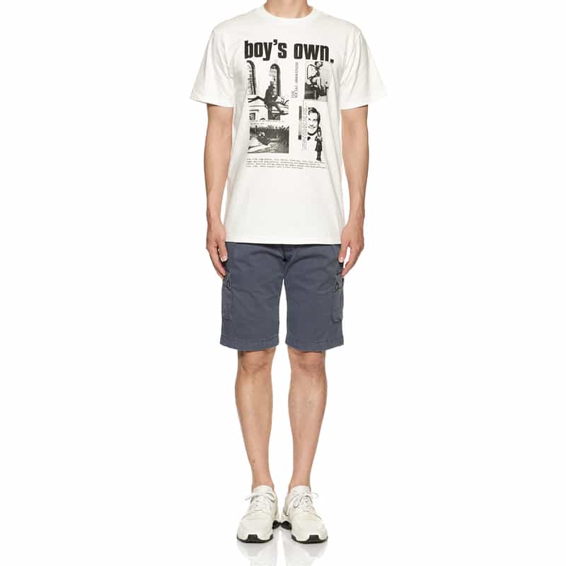 BOY'S OWN BOY’S OWN＜ボーイズ・オウン＞プリントTシャツ WHITE