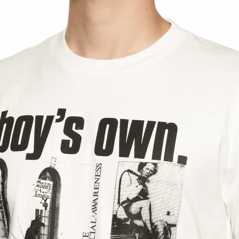 BOY'S OWN BOY’S OWN＜ボーイズ・オウン＞プリントTシャツ WHITE