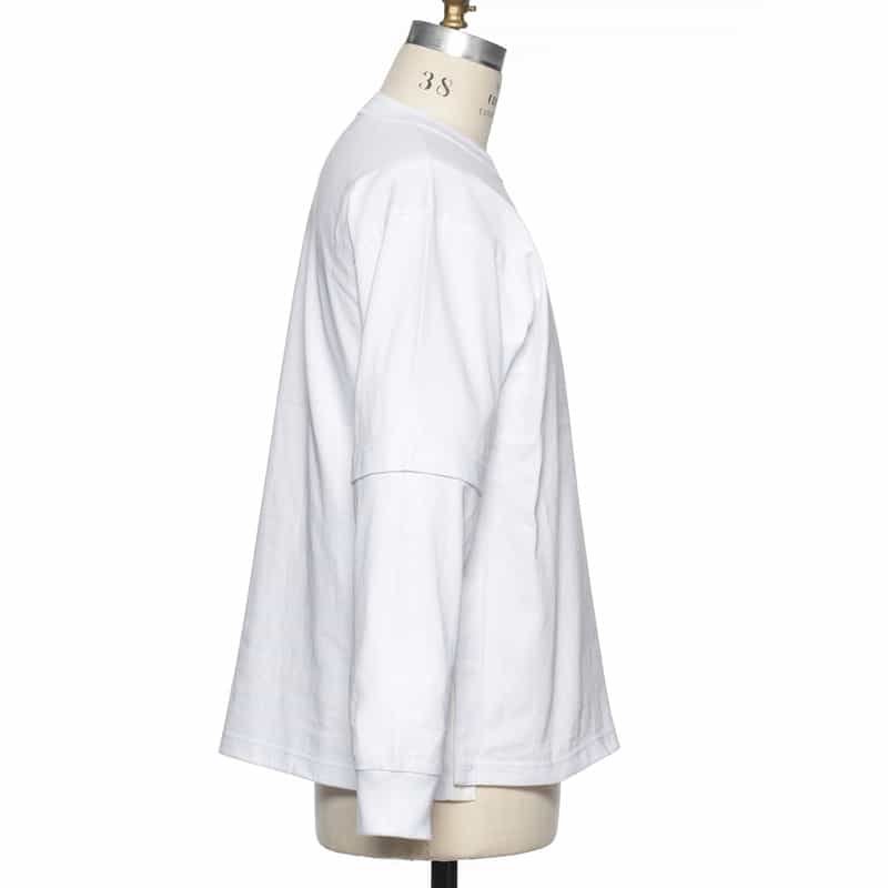 SACAI SACAI＜サカイ＞サイドスナップ ロゴ入りカットソー WHITE