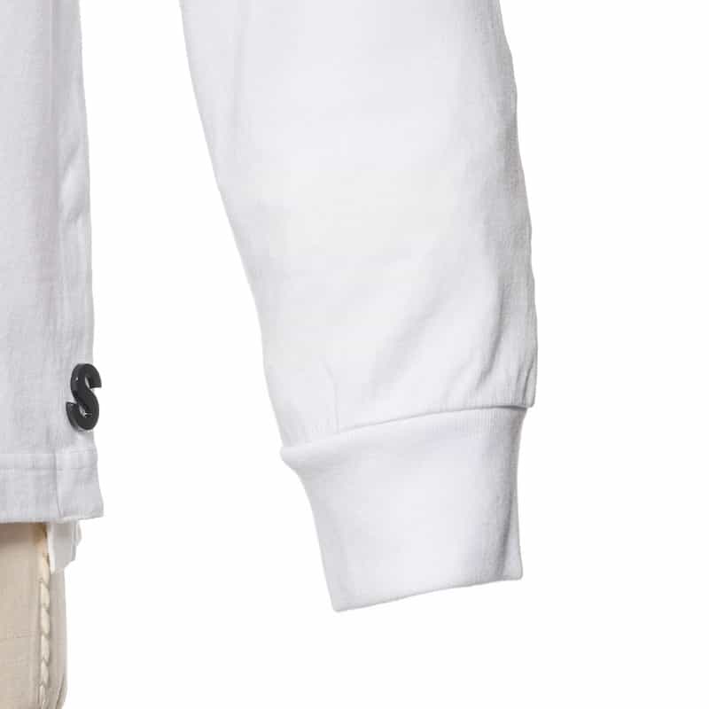 SACAI SACAI＜サカイ＞サイドスナップ ロゴ入りカットソー WHITE