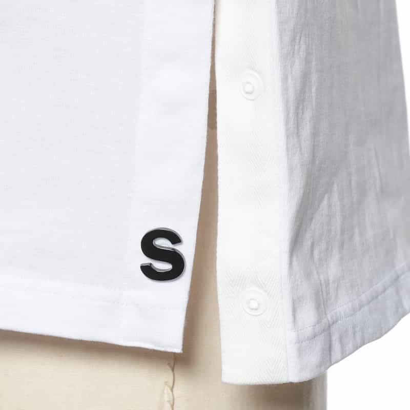 SACAI SACAI＜サカイ＞サイドスナップ ロゴ入りカットソー WHITE