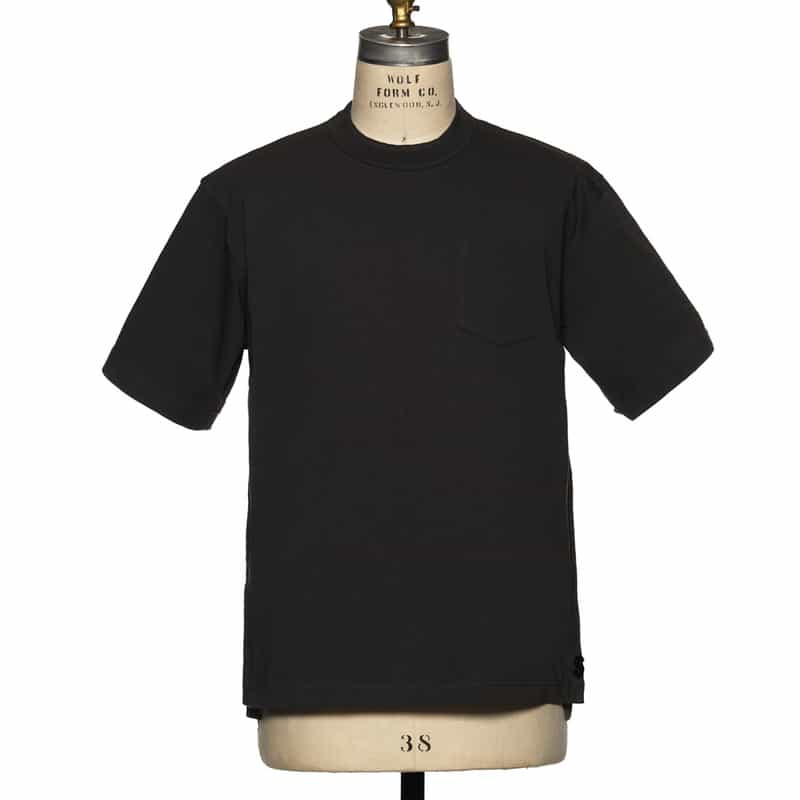 SACAI SACAI＜サカイ＞サイドスナップ ロゴ入りTシャツ BLACK