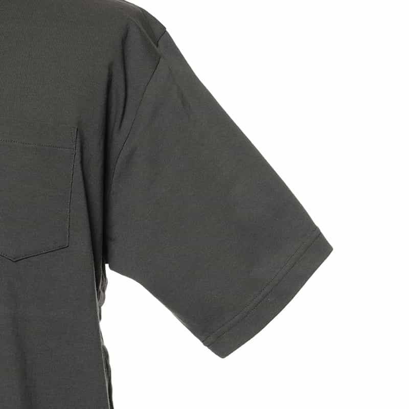 SACAI SACAI＜サカイ＞サイドスナップ ロゴ入りTシャツ DARK GRAY