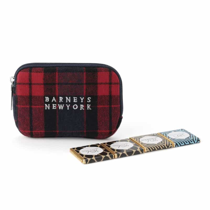 BARNEYS NEW YORK チョコレートポーチ (チェック柄／RED) RED