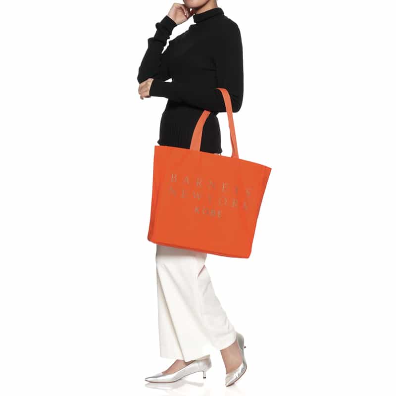 BARNEYS NEW YORK ロゴ入り トートバッグ "KOBE" ORANGE