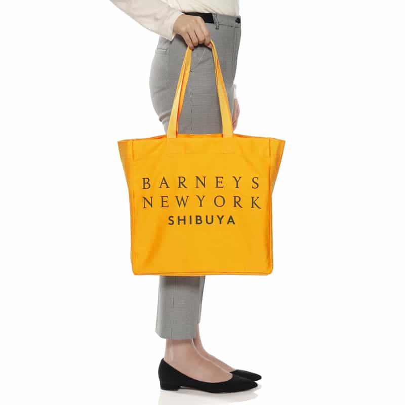 BARNEYS NEW YORK ロゴ入り トートバッグ "SHIBUYA" YELLOW