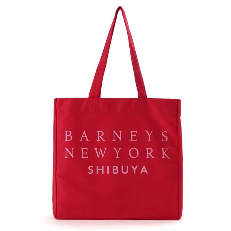 BARNEYS NEW YORK ロゴ入り トートバッグ "SHIBUYA" RED