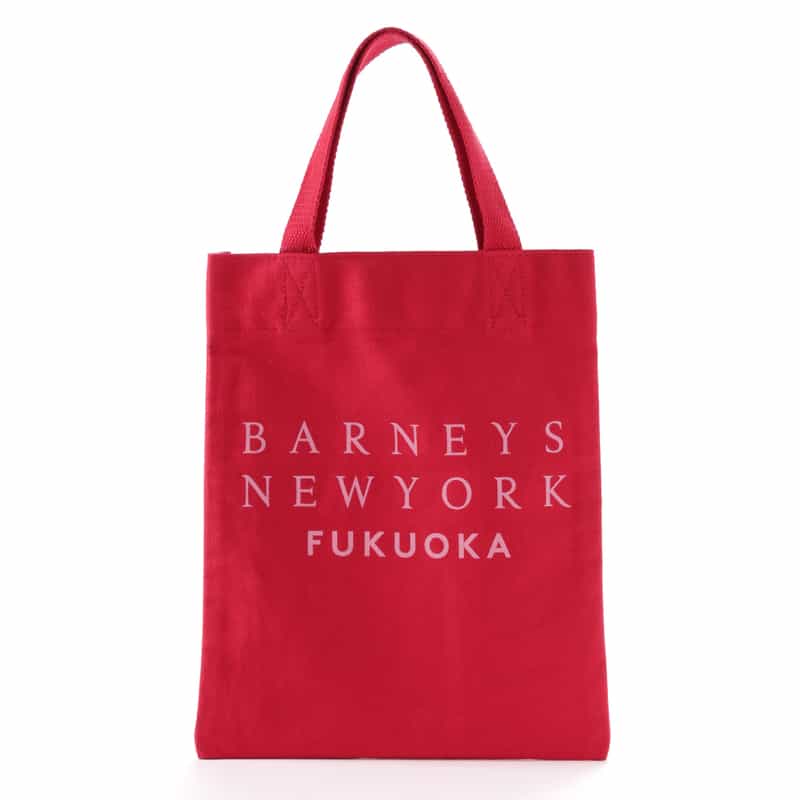 BARNEYS NEW YORK ロゴ入り ミニトートバッグ "FUKUOKA" RED