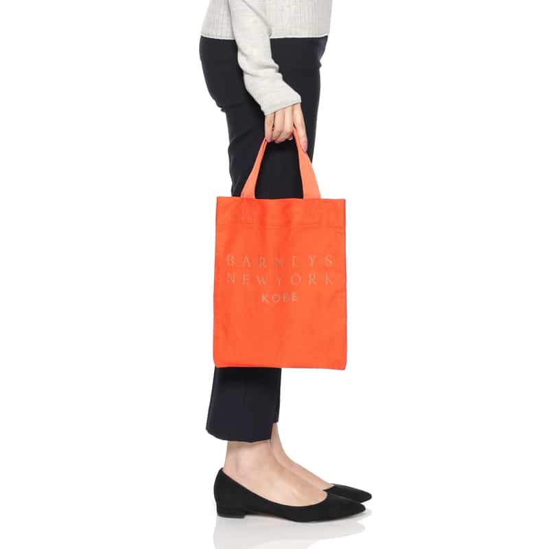 BARNEYS NEW YORK ロゴ入り ミニトートバッグ "KOBE" ORANGE