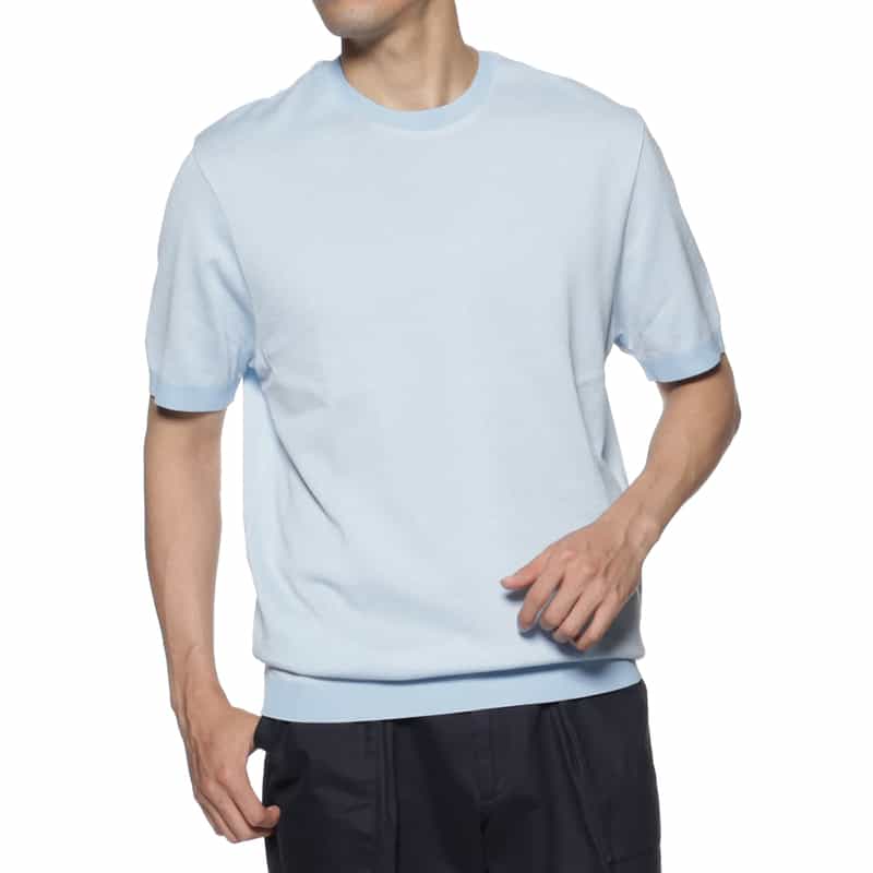 KETROY KETROY＜ケトロイ＞バーニーズ　ニューヨーク限定コットンピケ素材ハーフスリーブ カットソー BLUE