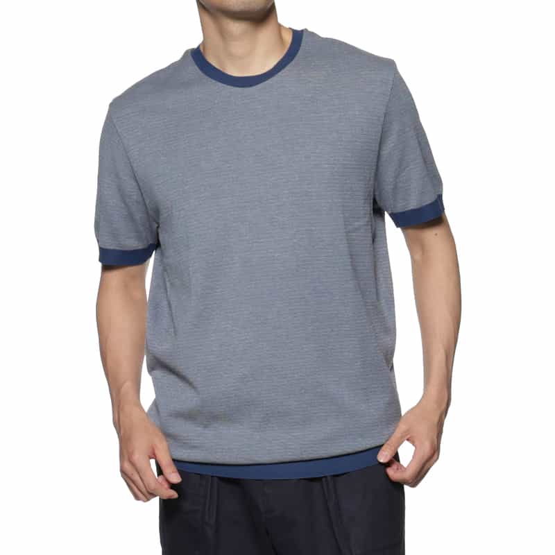 KETROY KETROY＜ケトロイ＞バーニーズ　ニューヨーク限定コットンピケ素材ハーフスリーブ カットソー NAVY