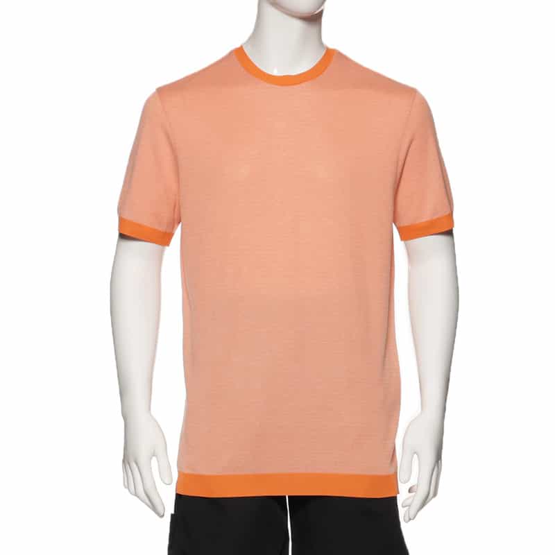 KETROY バーニーズ　ニューヨーク限定コットンピケ素材ハーフスリーブ カットソー ORANGE