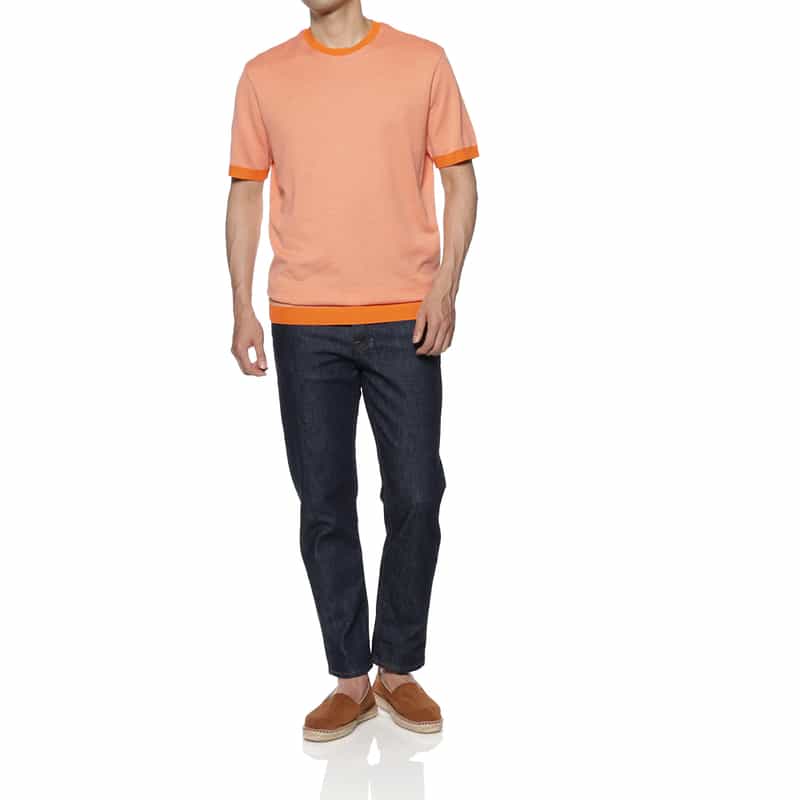 KETROY KETROY＜ケトロイ＞バーニーズ　ニューヨーク限定コットンピケ素材ハーフスリーブ カットソー ORANGE