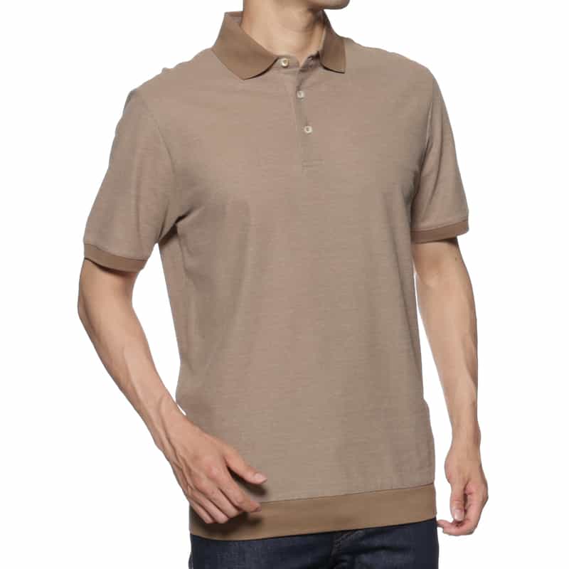 KETROY KETROY＜ケトロイ＞バーニーズ　ニューヨーク限定コットンピケ素材ポロシャツ DARK BROWN