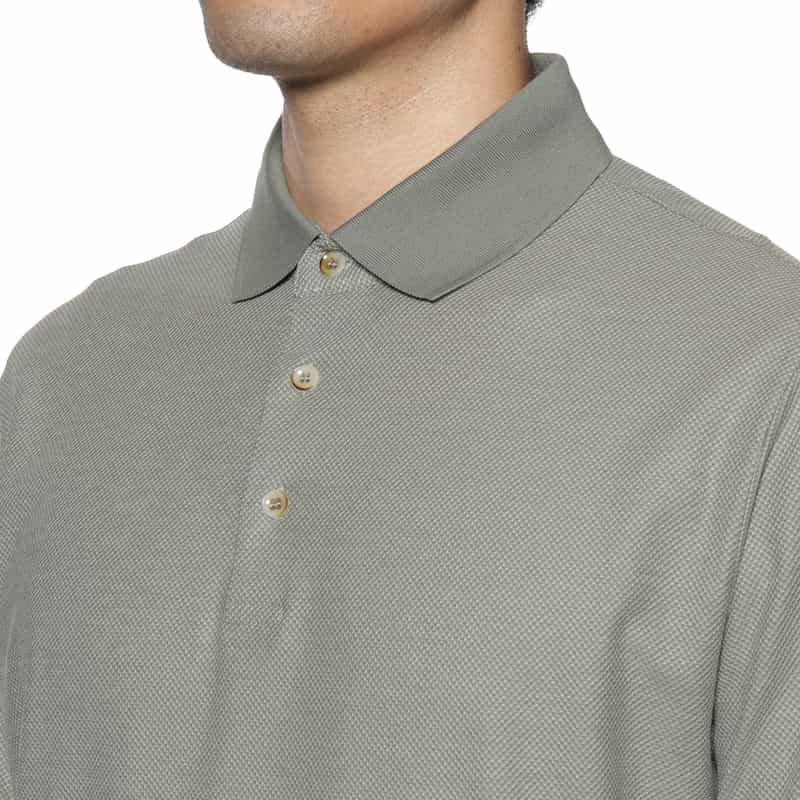 KETROY KETROY＜ケトロイ＞バーニーズ　ニューヨーク限定コットンピケ素材ポロシャツ GRAY