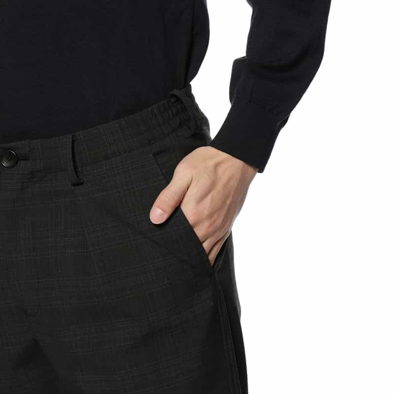 BARNEYS NEW YORK セットアップ クロップド イージーパンツ DARK GRAY