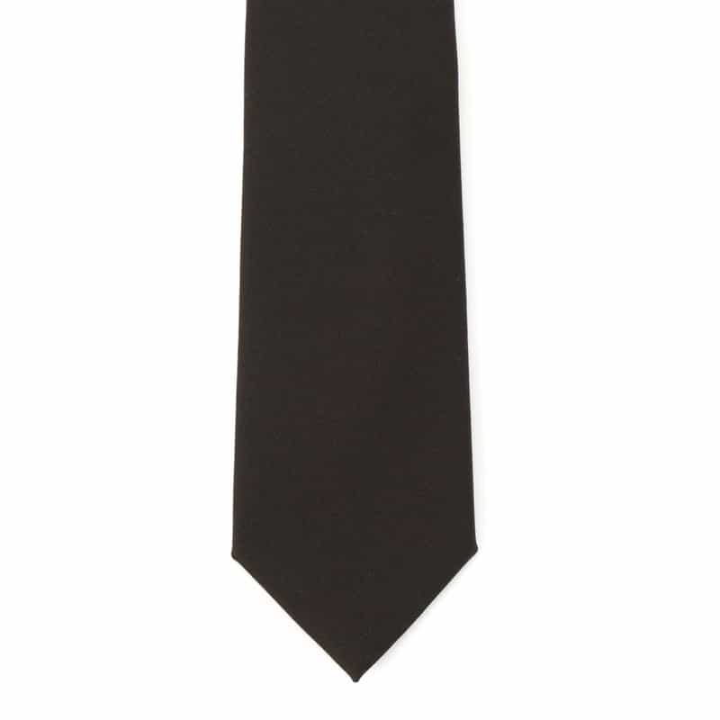 STEFANO BIGI ウール ソリッドタイ BROWN