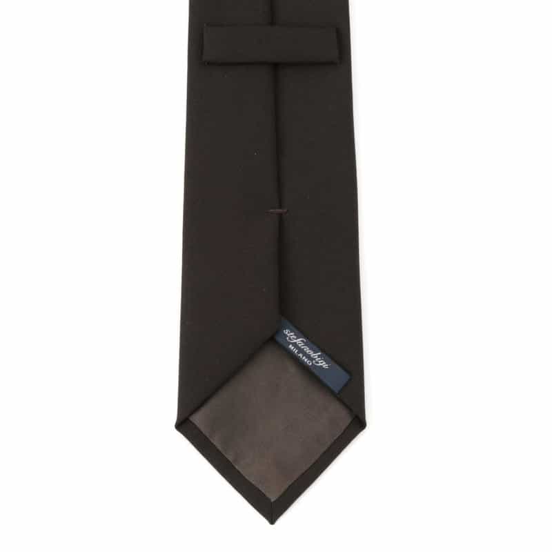 STEFANO BIGI ウール ソリッドタイ BROWN