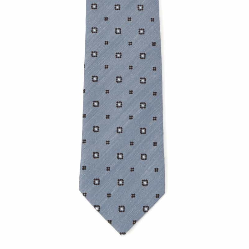 STEFANO BIGI 小紋柄タイ LIGHT BLUE