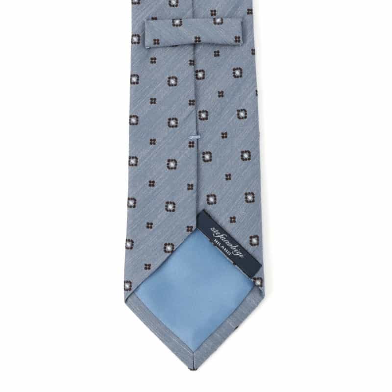 STEFANO BIGI 小紋柄タイ LIGHT BLUE
