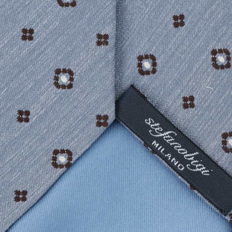 STEFANO BIGI 小紋柄タイ LIGHT BLUE