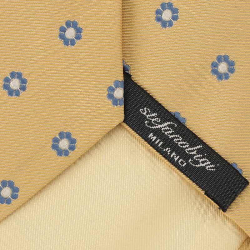 STEFANO BIGI 小紋柄タイ YELLOW