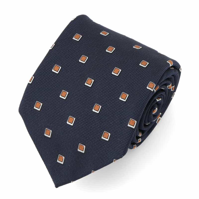 STEFANO BIGI 小紋柄タイ NAVY