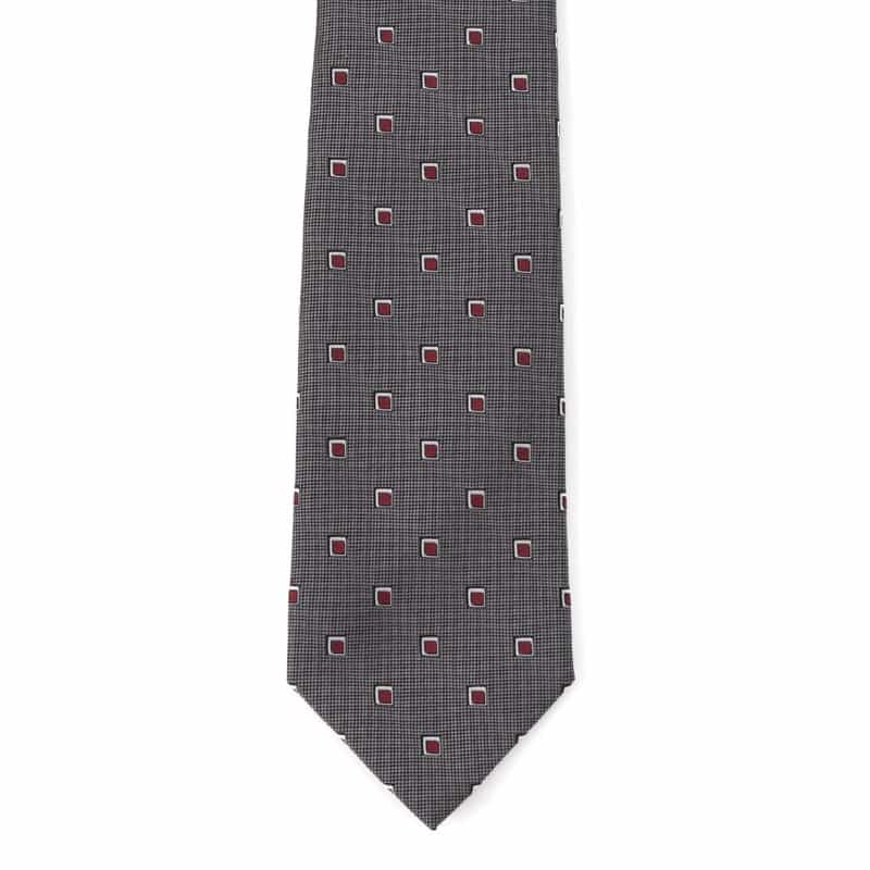 STEFANO BIGI 小紋柄タイ GRAY
