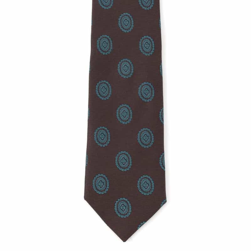 STEFANO BIGI メダリオン柄タイ BROWN