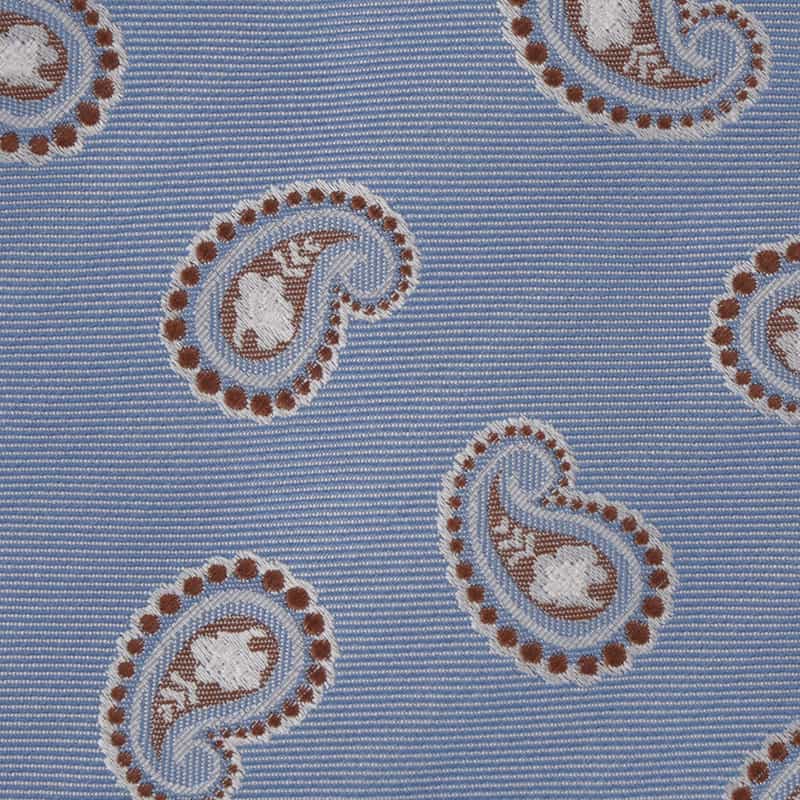 STEFANO BIGI ペイズリー柄タイ LIGHT BLUE