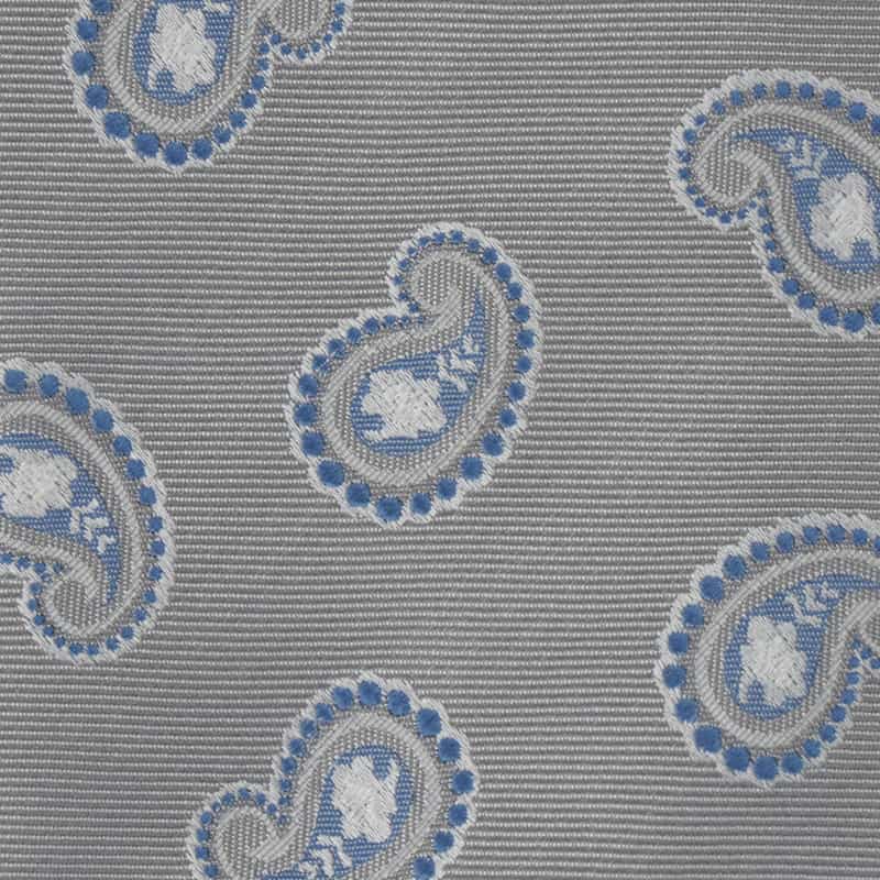 STEFANO BIGI ペイズリー柄タイ GRAY