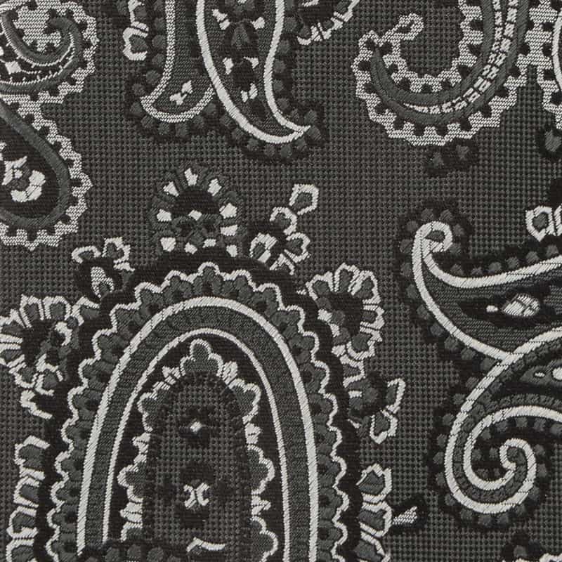 STEFANO BIGI ペイズリー柄タイ GRAY