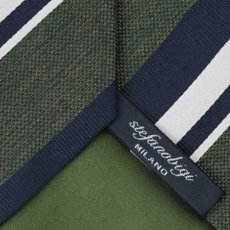 STEFANO BIGI ストライプ柄タイ GREEN