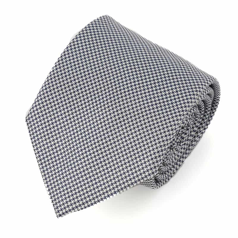 STEFANO BIGI 千鳥格子柄タイ NAVY
