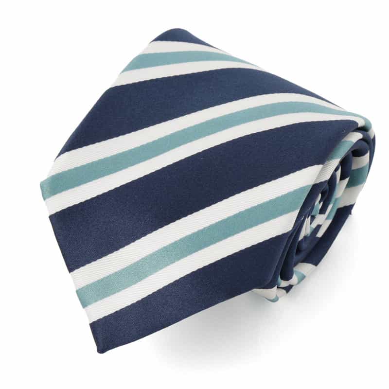 STEFANO BIGI ストライプ柄タイ NAVY