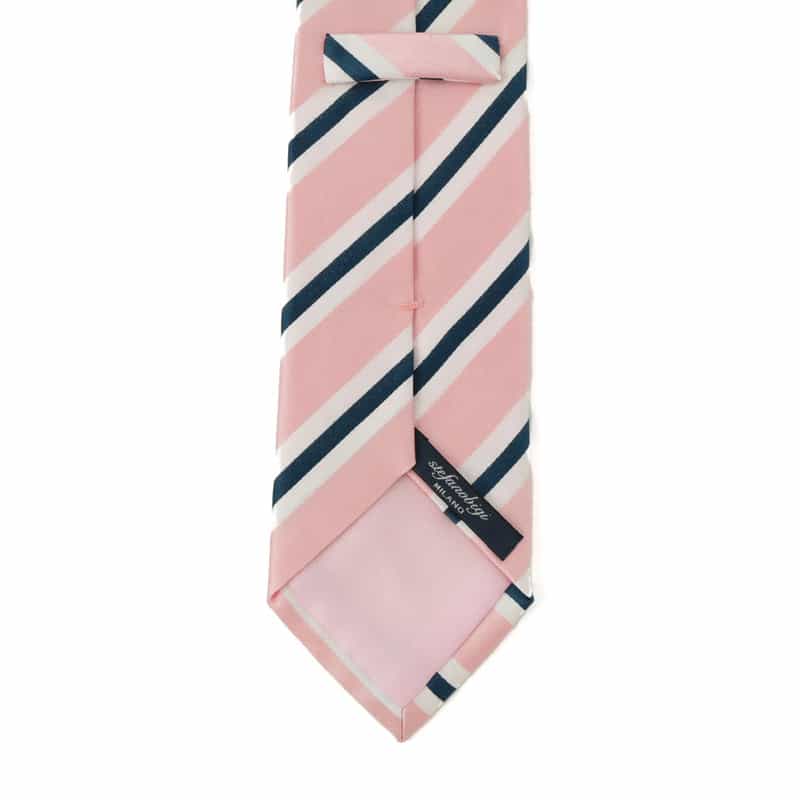 STEFANO BIGI ストライプ柄タイ PINK