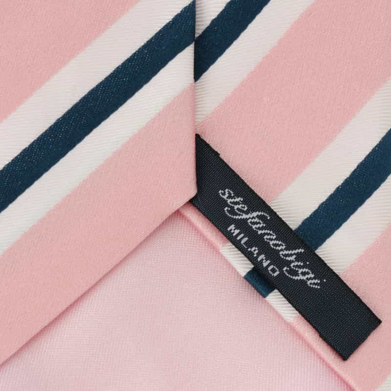 STEFANO BIGI ストライプ柄タイ PINK