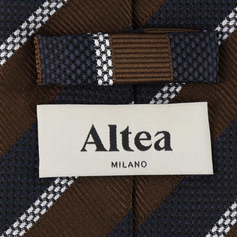 ALTEA ストライプ柄タイ NAVY