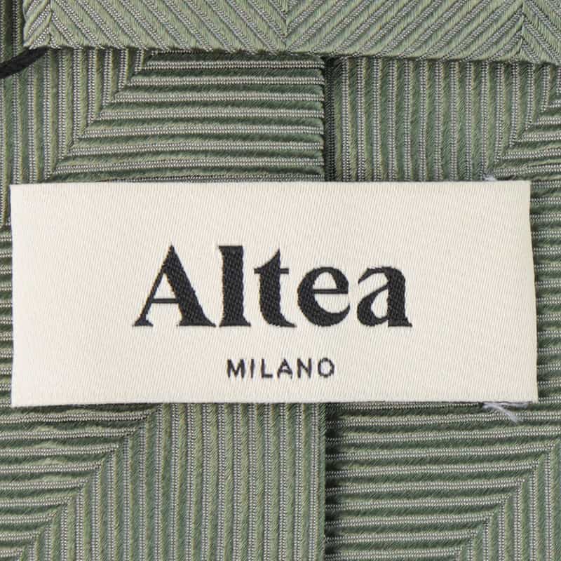 ALTEA ヘリンボーン柄タイ GREEN