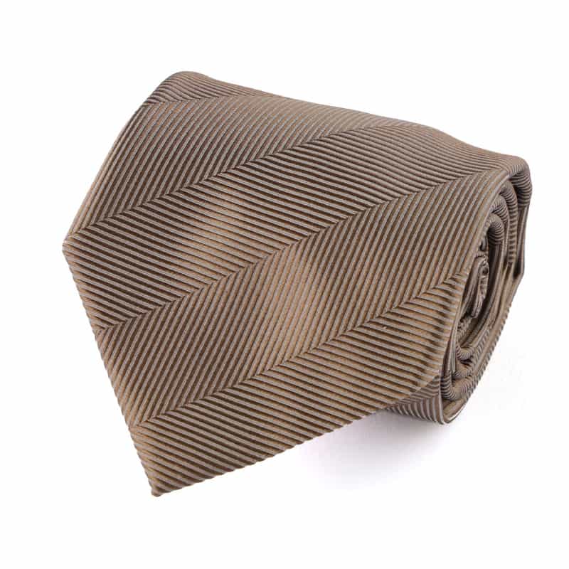 ALTEA ヘリンボーン柄タイ BROWN