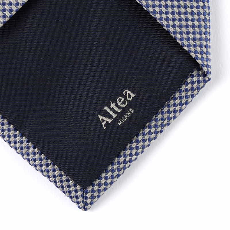 ALTEA マイクロジャカード柄タイ NAVY