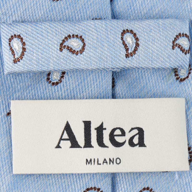 ALTEA ペイズリー柄タイ LT BLUE