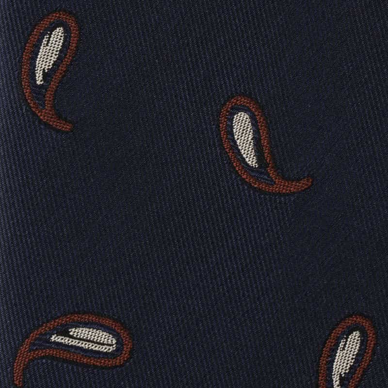 ALTEA ペイズリー柄タイ NAVY