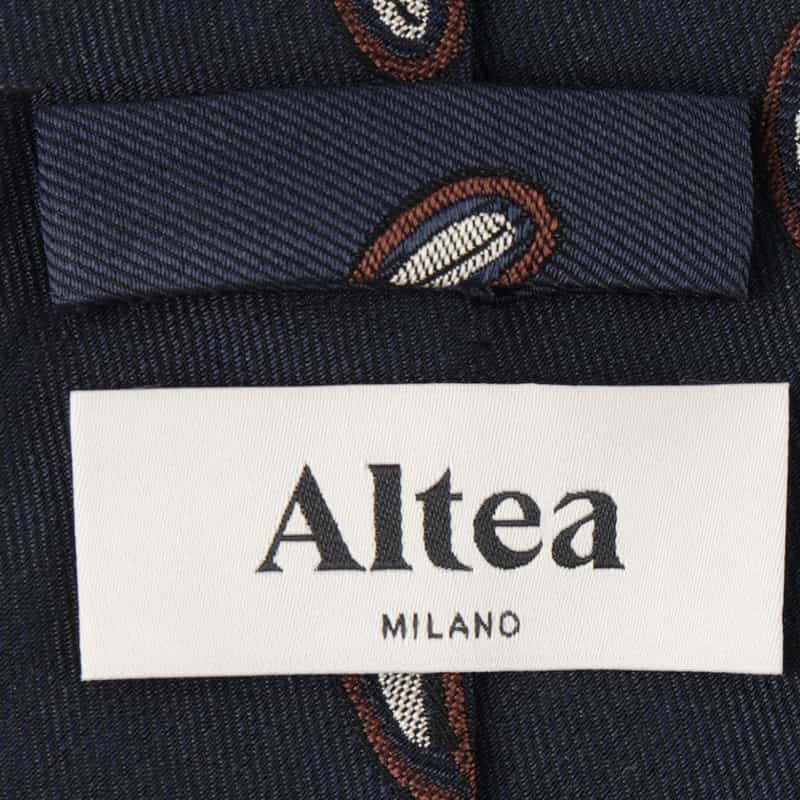 ALTEA ペイズリー柄タイ NAVY