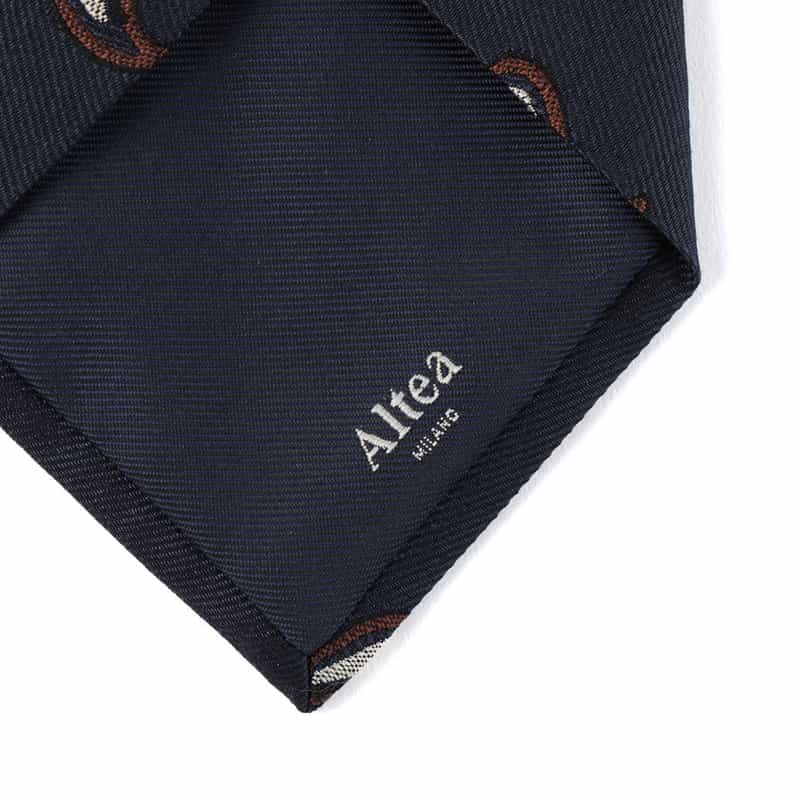 ALTEA ペイズリー柄タイ NAVY