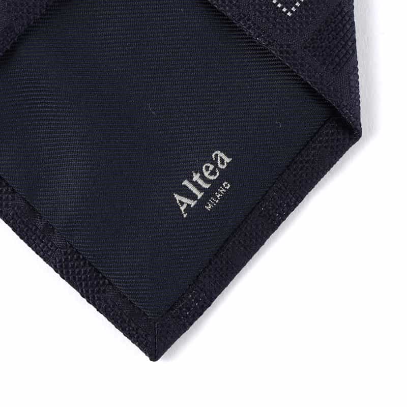 ALTEA スクエア柄タイ NAVY