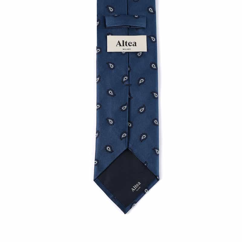 ALTEA ペイズリー柄タイ NAVY
